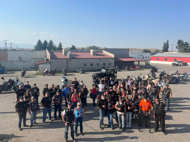 Livingston Stampede Poker Run 9/1/24 with Leethal, Larry, Colter, Sketch, Capt. Crunch, Mama Bear, and friends T. J., Dave, David, and Val.