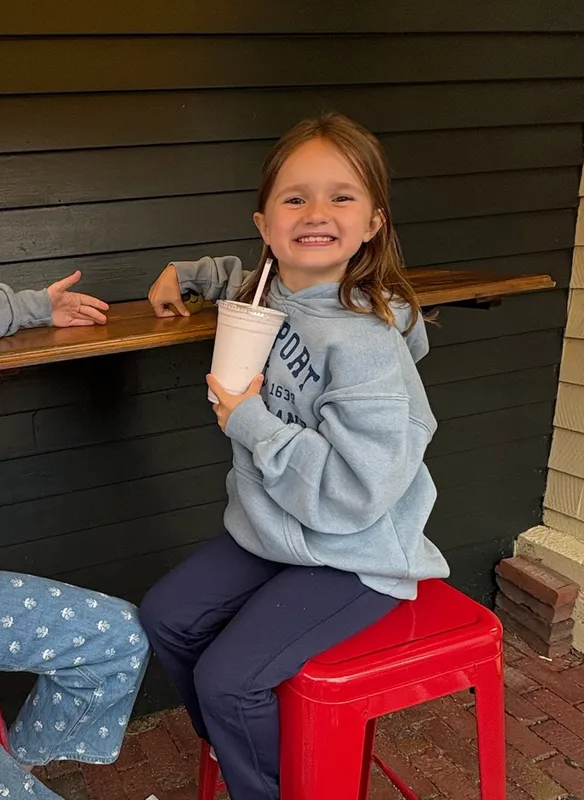 I went on a special trip to Newport, RI with my cousin. I had my favorite treat, a chocolate milkshake, at an ice cream shop on the pier.