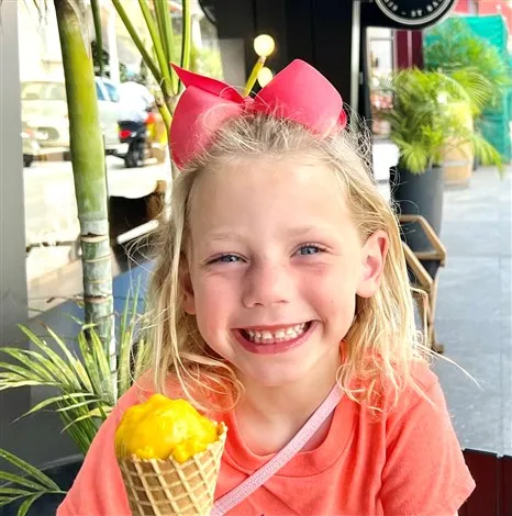 Mango ice cream in St. Barths!