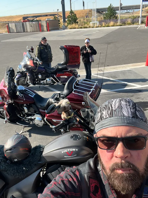 Livingston Stampede Poker Run 9/1/24 with Leethal, Larry, Colter, Sketch, Capt. Crunch, Mama Bear, and friends T. J., Dave, David, and Val.