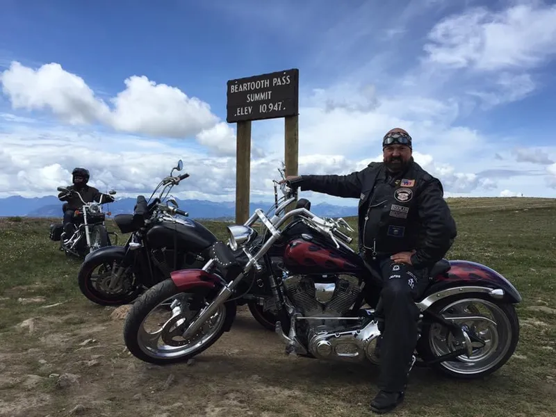 Leethal’s Big Dog motorcycle at the Beartooth Rally 2017