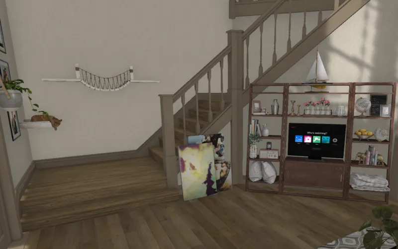 Living room and stairs