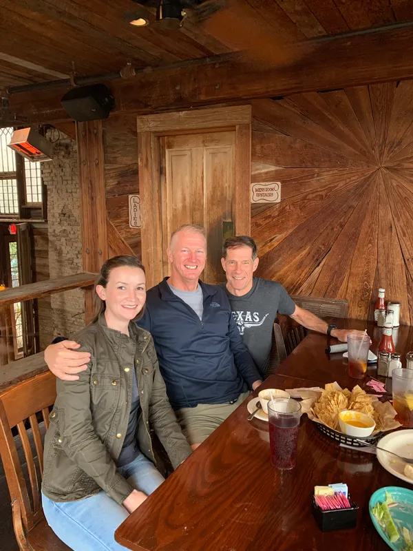 Emily G, Dana G, Art C - lunch at Gristmill 2021