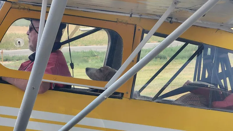 ALR 30 Leethal, Cpt. Crunch, Mama Bear, Lee, Colter, at Three Forks Fly-In 8/3/24 (Dog is Ava, copilot for a plane) Dog is my co-pilot!